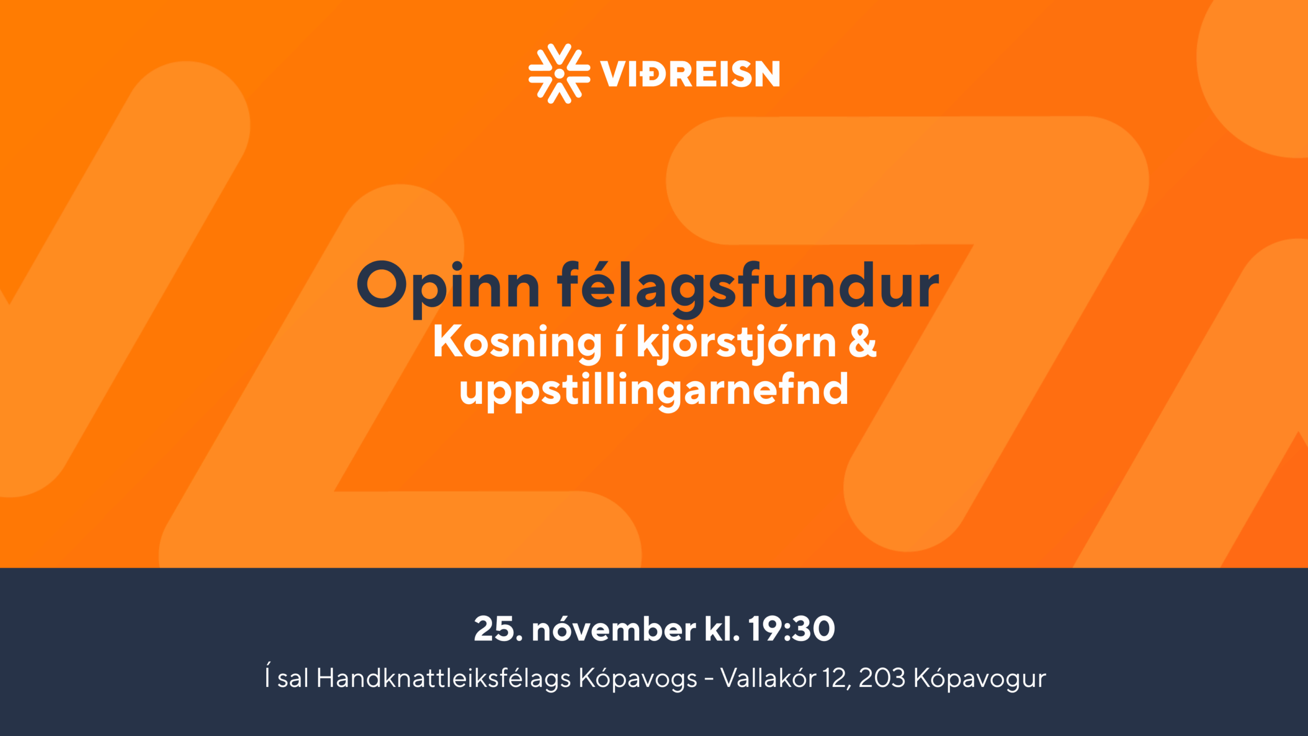 Félagsfundur - kosið í uppstillingarnefnd og kjörstjórn - Kópavogur
