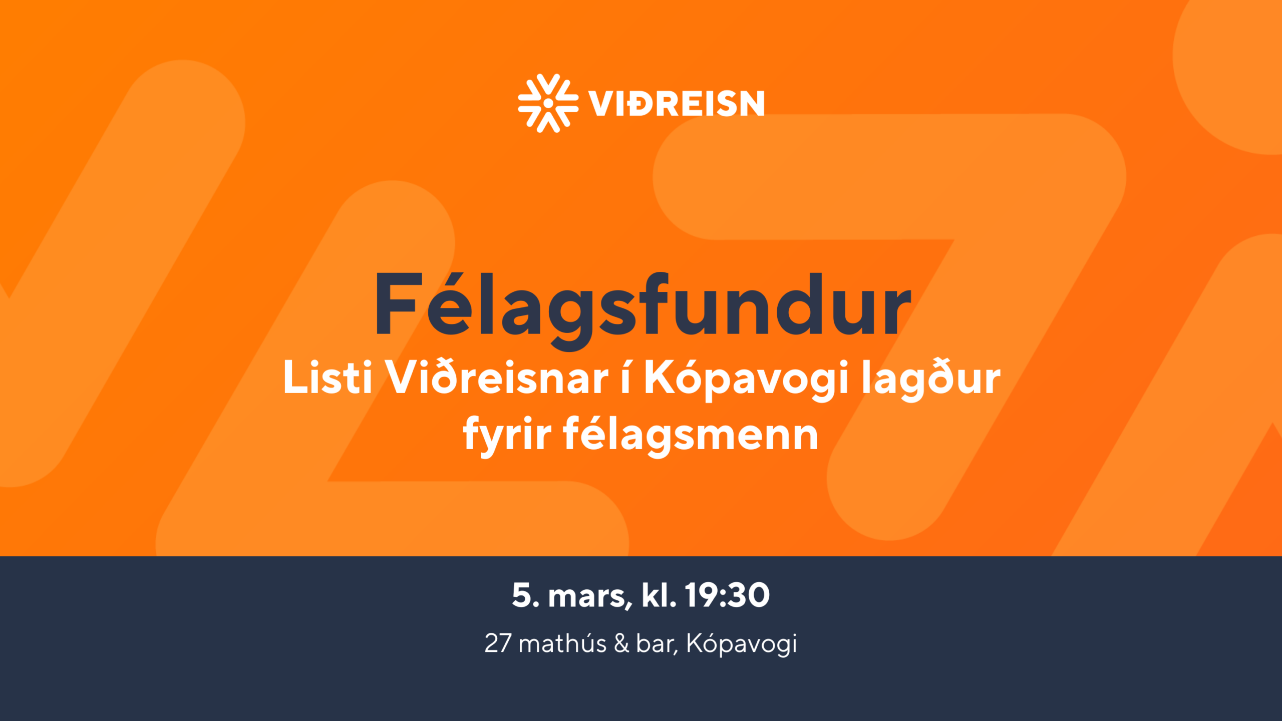 Viðreisn í Kópavogi leggur fram lista