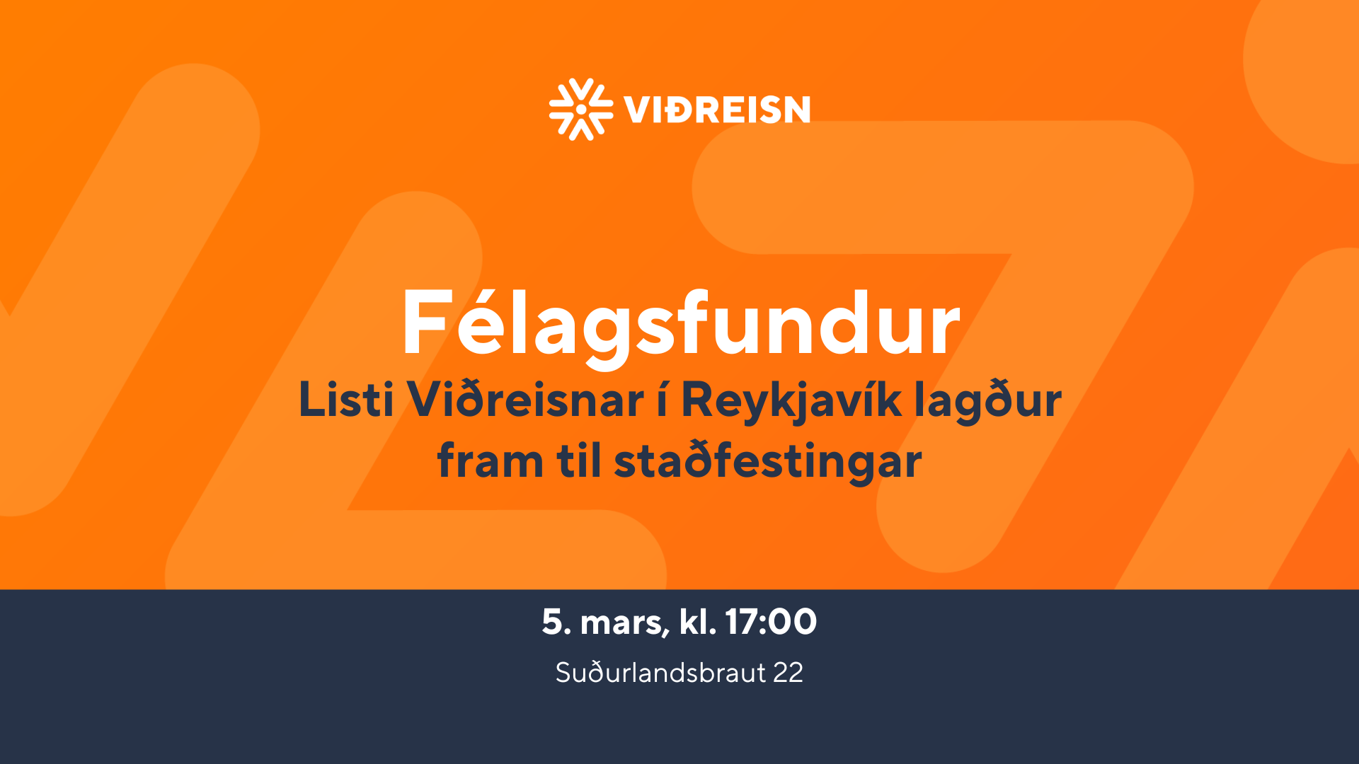 Listi Viðreisnar í Reykjavík lagður fram til samþykktar